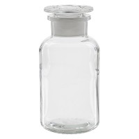 Apothekersfles 500 ml wijde hals helder glas incl. glazen stop Apothekersfles 500 ml wijde hals helder glas incl. glazen stop