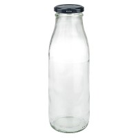 Bouteille de lait 500ml + couvercle BioSeal noir Uni... Bouteille de lait 500ml + couvercle BioSeal noir Uni...