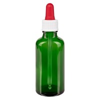 Pipetfles groen 50ml, pipet wit/rood ST Pipetfles groen 50ml, pipet wit/rood ST