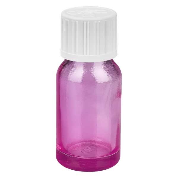 10 ml flesje 11 mm schroefdop wit met standaard sluiting kinderveilig PurpleLine UT18/10
