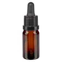 Pipetfles bruin 5ml, pipet zwart/zwart VR Pipetfles bruin 5ml, pipet zwart/zwart VR