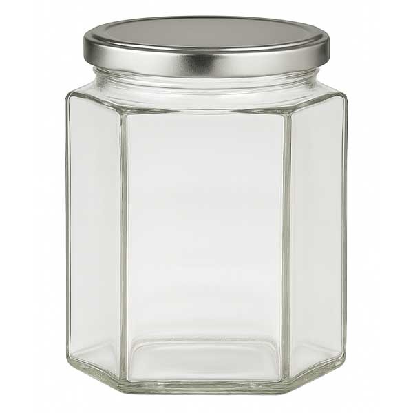 196ml Hexaglass met BasicSeal deksel zilver UNiTWIST