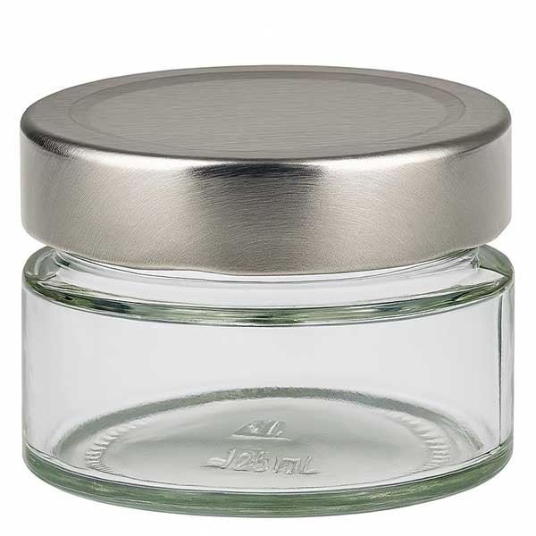 Verre rond 130ml avec couvercle BasicSeal argent UNiTWIST