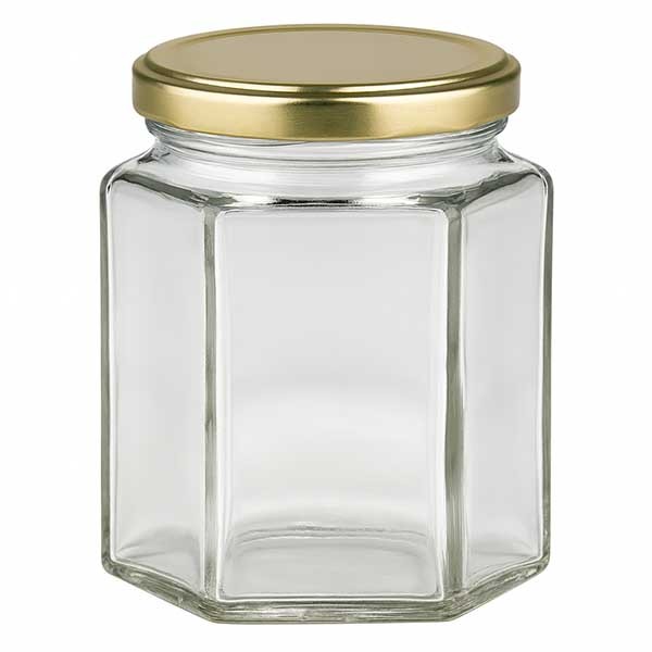 196ml Hexaglass met BasicSeal deksel goud UNiTWIST