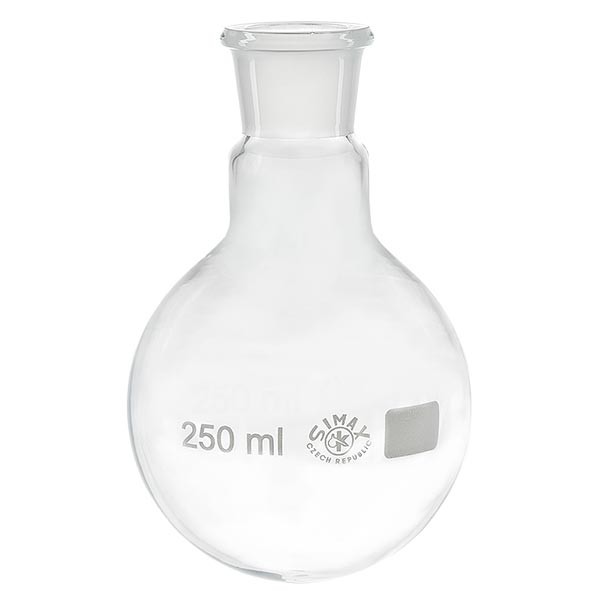 Ballon rond 250ml col large borosilicate avec rodage standard 29/32