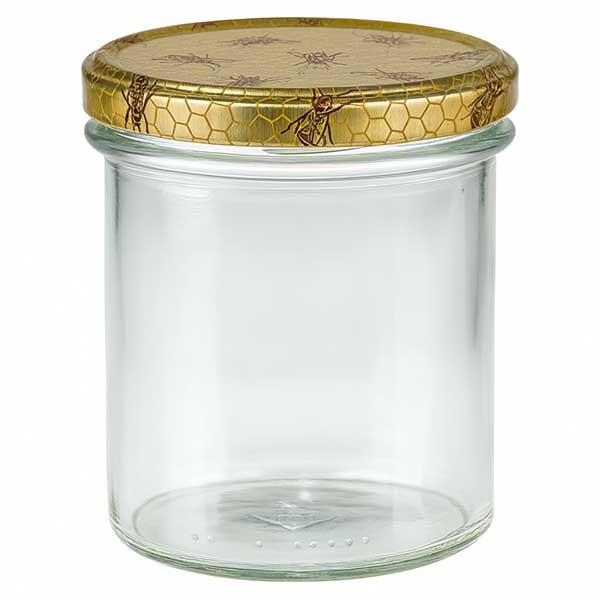 350ml trommelglas + BasicSeal deksel honingraat UNiTWiST