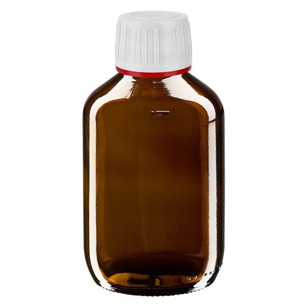 Flacon médical de 200 ml avec bouchon blanc