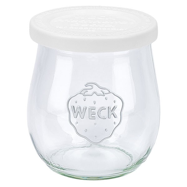 Mini bocal tulipe WECK 220 ml avec couvercle fraîcheur en plastique