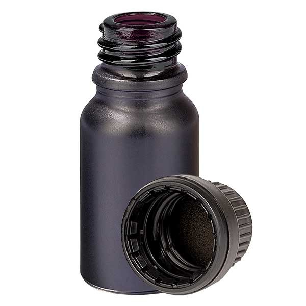 10 ml fles 11 mm, schroefsluiting met garantiesluiting (OV), BlackLine UT18/5 UNiTWIST