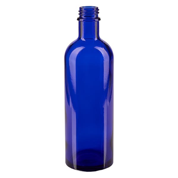 Blauwe glazen fles 200ml