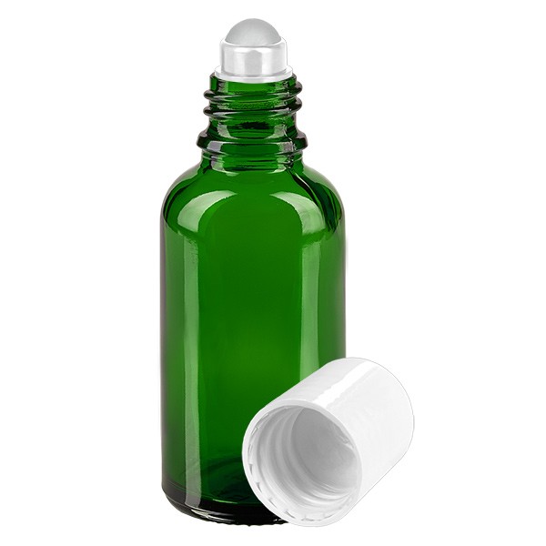 Glas deostick fles groen 30ml, lege deo roller (Roll On)