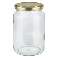 Verre rond 795ml avec couvercle BasicSeal or UNiTWIST Verre rond 795ml avec couvercle BasicSeal or UNiTWIST
