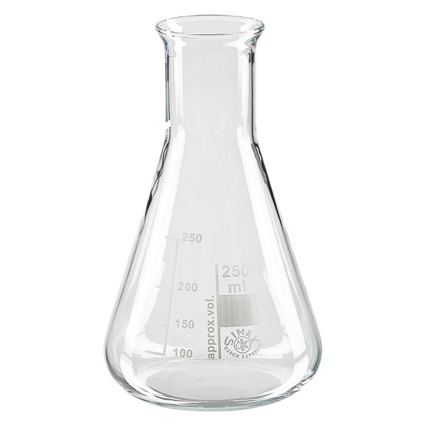 Erlenmeyer 250ml nauwe hals borosilicaat