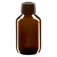 150ml Euro-medicijnfles bruin met bruine schroefsluiting VR 150ml Euro-medicijnfles bruin met bruine schroefsluiting VR