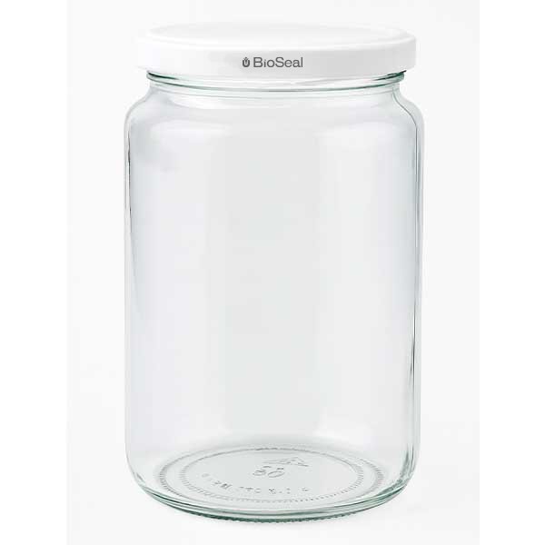 UNiTWIST Runda 795 ml avec couvercle Twist-Off blanc TO82