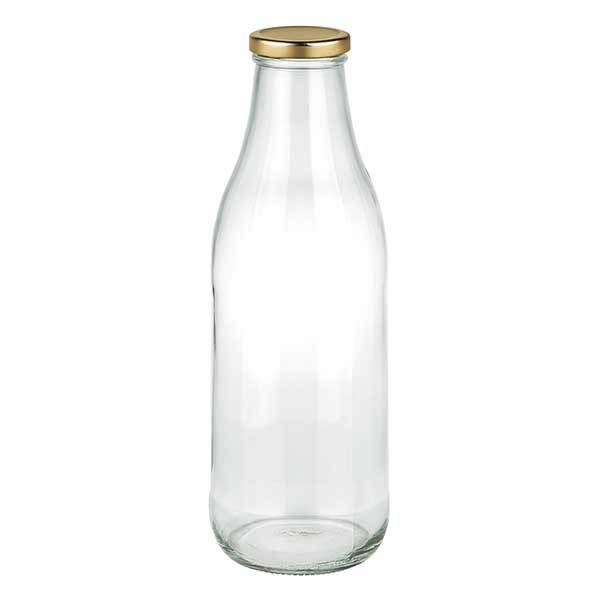 1000 ml melkfles met BasicSeal deksel goud UN...