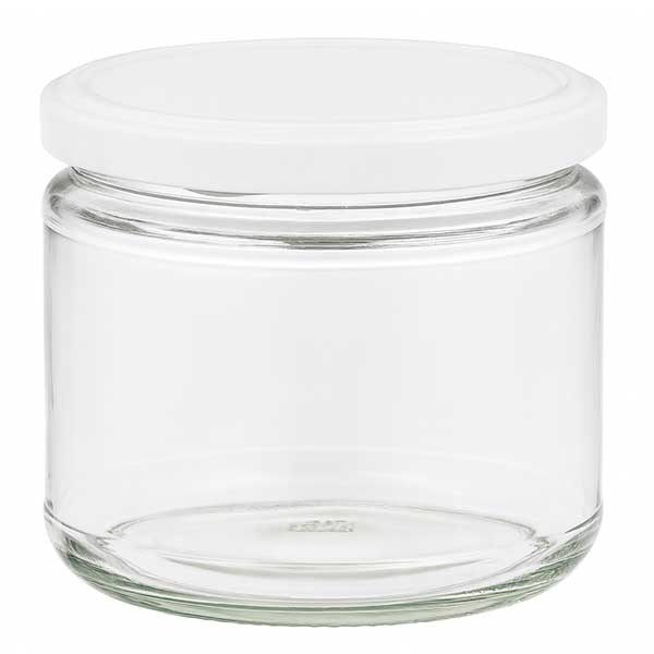 330ml rond glas met BasicSeal deksel wit UNiTWIST