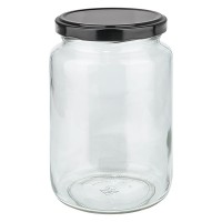 Verre rond 795ml avec couvercle BasicSeal noir UNiTWiST Verre rond 795ml avec couvercle BasicSeal noir UNiTWiST
