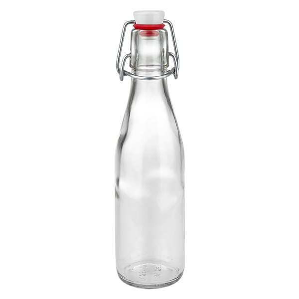 Glazen fles 250 ml + draaidop PVC UNiTWIST