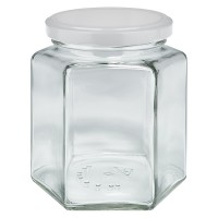 390ml Hexaglas avec couvercle BasicSeal blanc UNiTWIST 390ml Hexaglas avec couvercle BasicSeal blanc UNiTWIST
