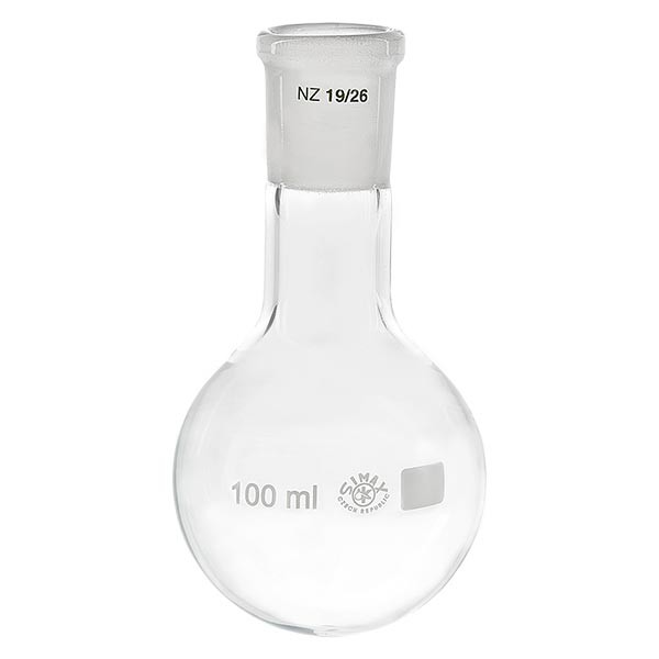 Ballon 100 ml col étroit borosilicate avec rodage normalisé 19/26