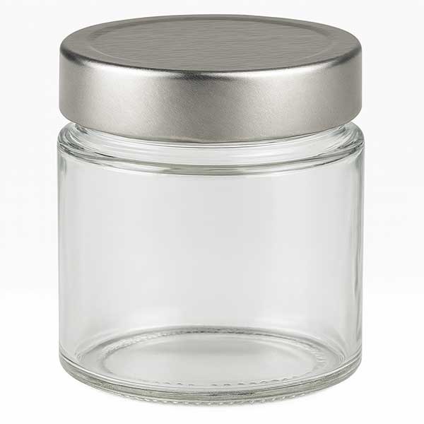 135ml rond glas + BasicSeal deksel zilver diep UNiTWiST