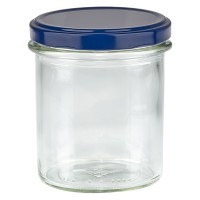 350ml trommelglas + BasicSeal deksel blauw UNiTWIST 350ml trommelglas + BasicSeal deksel blauw UNiTWIST