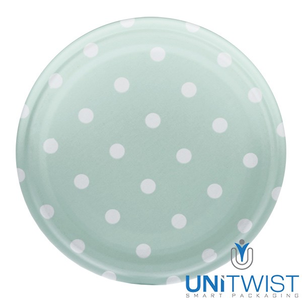 63 mm BasicSeal-deksel, puntjes, mint mat (TO63) UNiTWIST®
