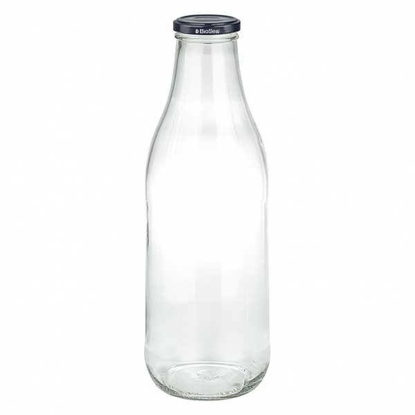 1000ml melkfles + BioSeal deksel zwart Uni...