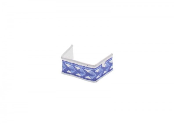 100 x U-Clip van papier, lengte 33, blauw/wit