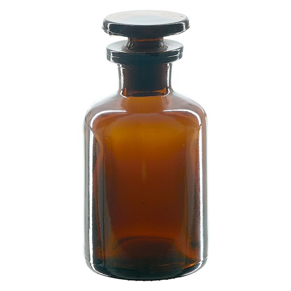 Apothekerflasche 50 ml Enghals Braunglas inkl. Glasstopfen