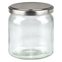 Verre rond 408ml avec couvercle BasicSeal argent UNiTWiST Verre rond 408ml avec couvercle BasicSeal argent UNiTWiST
