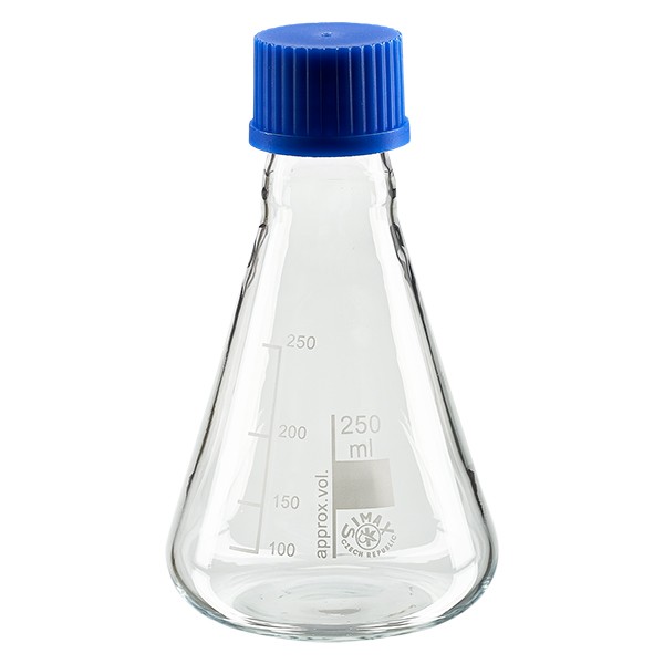 Fiole erlenmeyer en verre, à col large - 50 ml