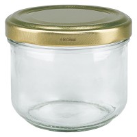 Verre renversé de 260 ml avec couvercle BioSeal doré UNiTWIST Verre renversé de 260 ml avec couvercle BioSeal doré UNiTWIST