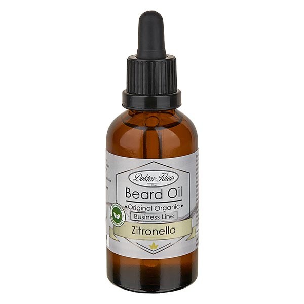 Huile à barbe citronnelle 50 ml, collection Business (Original Organic Beard Oil) de Doktor Klaus