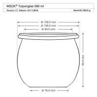 Preview: 580ml tulpenpot WECK RR100 met kurk naturel Preview: 580ml tulpenpot WECK RR100 met kurk naturel