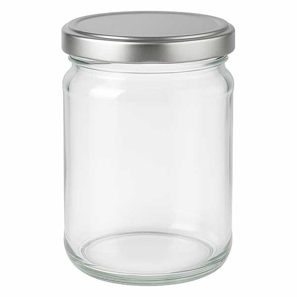 205ml rond glas met BasicSeal deksel zilver UNiTWIST