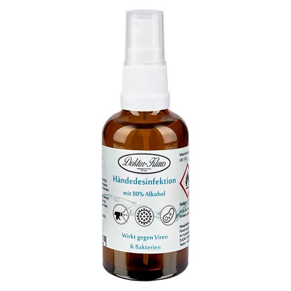 Doktor-Klaus handdesinfectiemiddel 50 ml (ethanol 80%)