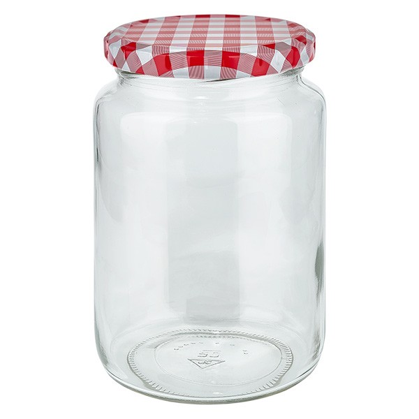 795ml Verre rond avec couvercle BasicSeal rouge/blanc UNiTWiST