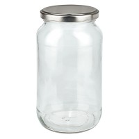 1062ml Verre rond avec couvercle BasicSeal argent UNiTWiST 1062ml Verre rond avec couvercle BasicSeal argent UNiTWiST