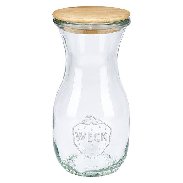 Bouteille de jus de 290 ml WECK avec couvercle en bois