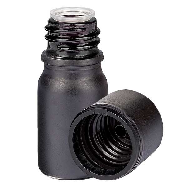 5 ml fles 3 mm, schroefsluiting met garantiesluiting (OV), BlackLine UT18/5 UNiTWIST