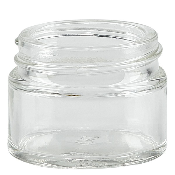Glazen pot 15ml helder glas 38mm/R3, zonder sluiting