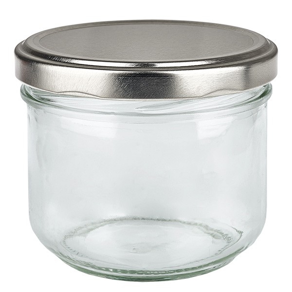260 ml trommelglas met BasicSeal deksel zilver UNiTWiST