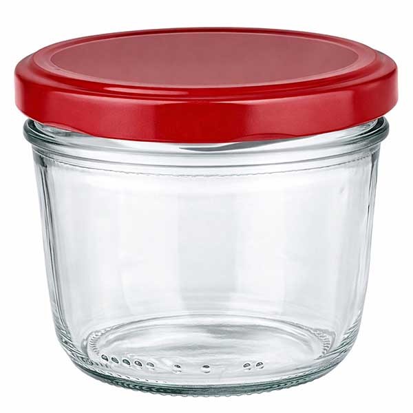 230ml trommelglas + BasicSeal deksel rood UNiTWIST