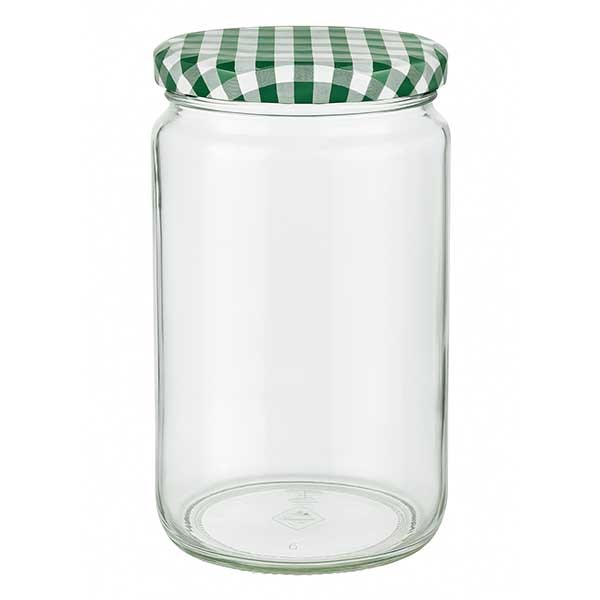 795ml rond glas + BasicSeal deksel groen/wit UNiTWiST