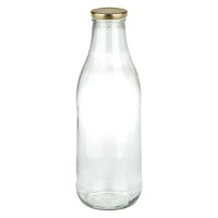 Bouteille de lait de 1000ml avec couvercle BasicSeal or UN... Bouteille de lait de 1000ml avec couvercle BasicSeal or UN...