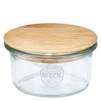 WECK-stortglas 165ml met hout deksel WECK-stortglas 165ml met hout deksel