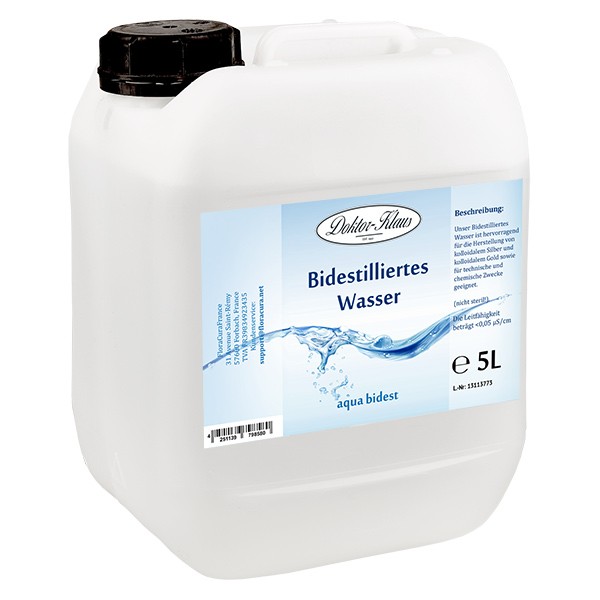 Doktor-Klaus Aqua bidest - Dubbel gedestilleerd water 5 l