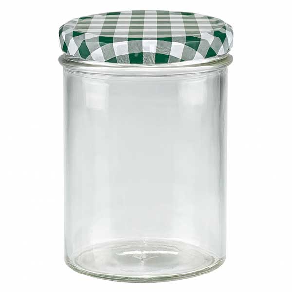 435ml trommelglas + BasicSeal deksel groen/wit UNiTWiST